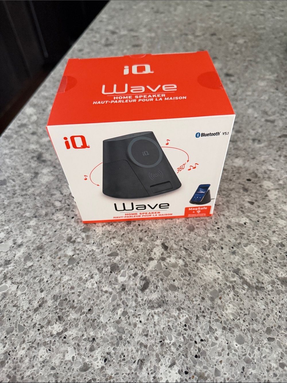 Brand New—- iQ Wave Home Bluetooth Black Speaker